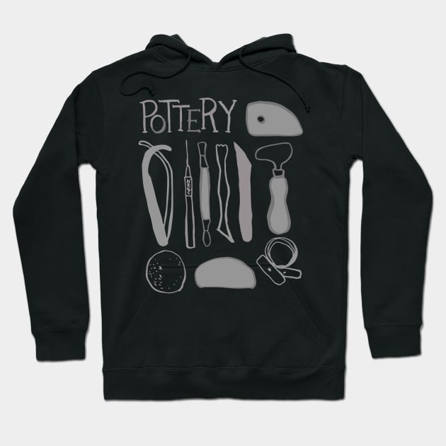 Pottery Tools Kit Hoodie by Teequeque